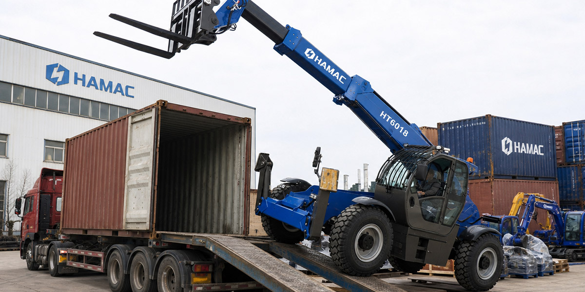 HT6018 Telehandler Shipped for High-Rise Construction and Heavy Material Handling