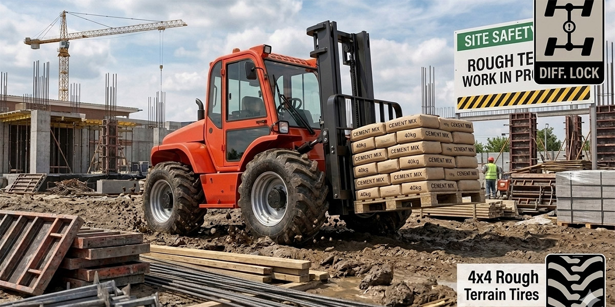 What Is a 4x4 Rough Terrain Forklift and How Does It Work?