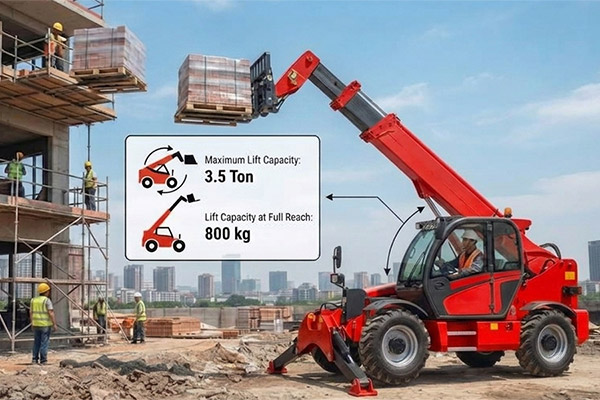 Telehandler Lift Capacity at Full Reach: Why Rated Capacity Is Not the Whole Story
