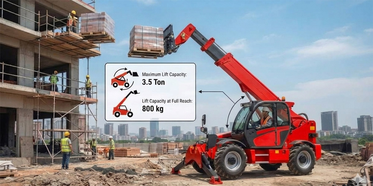 Telehandler Lift Capacity at Full Reach: Why Rated Capacity Is Not the Whole Story