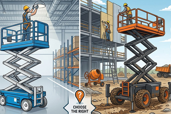 Indoor vs Outdoor Scissor Lifts: Which One Is Right for Your Jobsite?