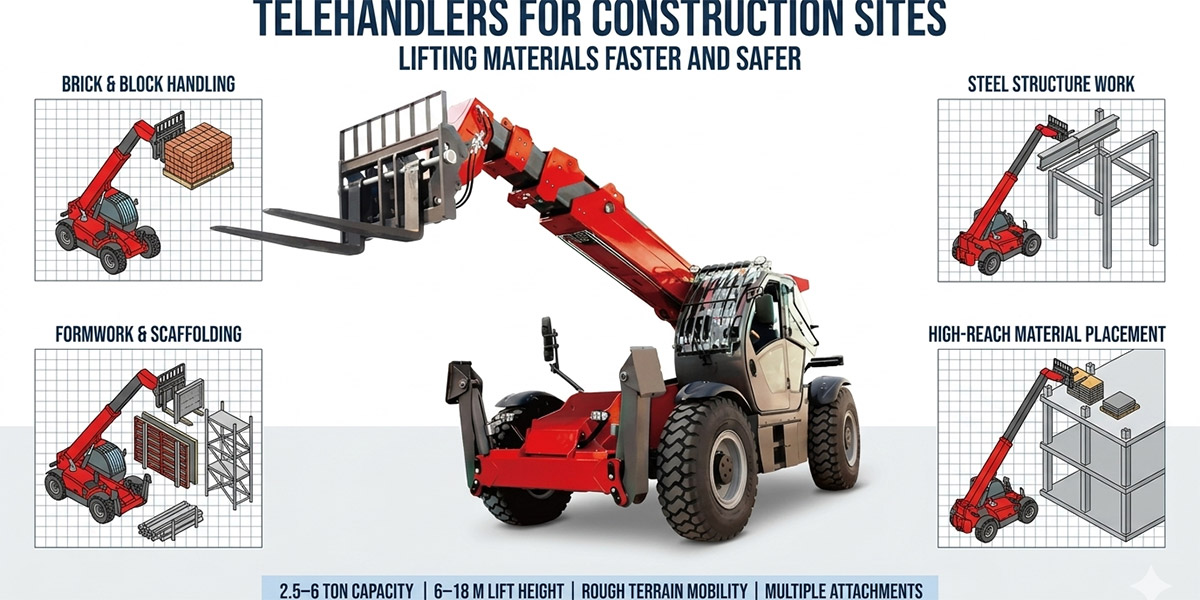 Chariots télescopiques pour chantiers de construction : une manutention plus rapide et plus sûre