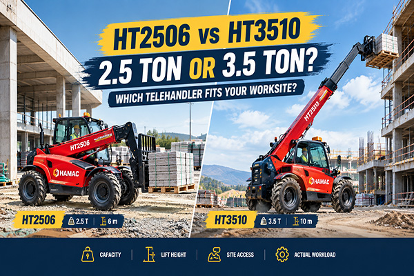 HT2506 vs HT3510 Telehandler: 2.5 Ton or 3.5 Ton for Your Worksite?
