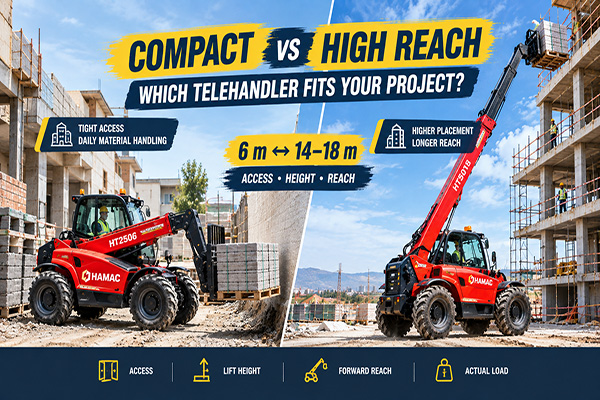 Compact Telehandler vs High Reach Telehandler: Which Model Fits Your Project? | HAMAC