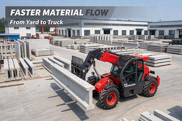 Telehandler for Precast Concrete Handling | Faster Material Yard Operations | HAMAC