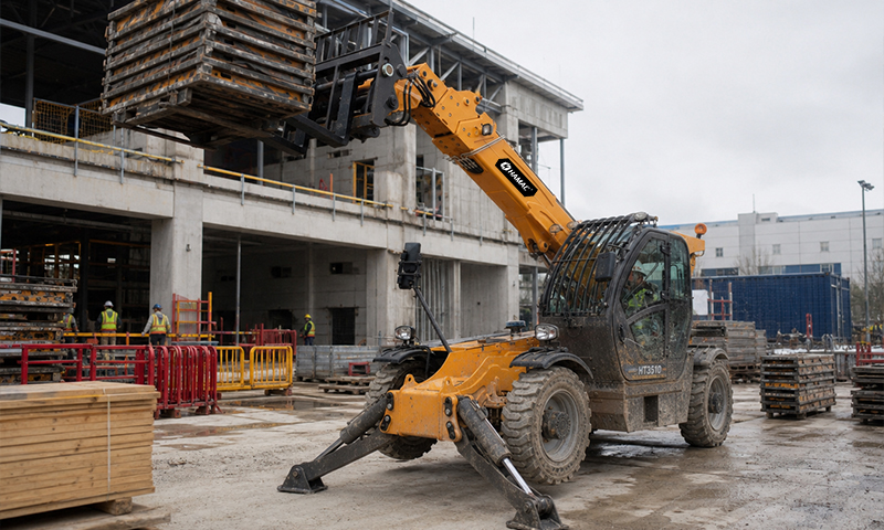 Telehandler Handling Timber and Modular Formwork Systems