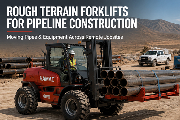 Rough Terrain Forklifts for Pipeline Construction: Moving Pipes and Equipment in Remote Areas